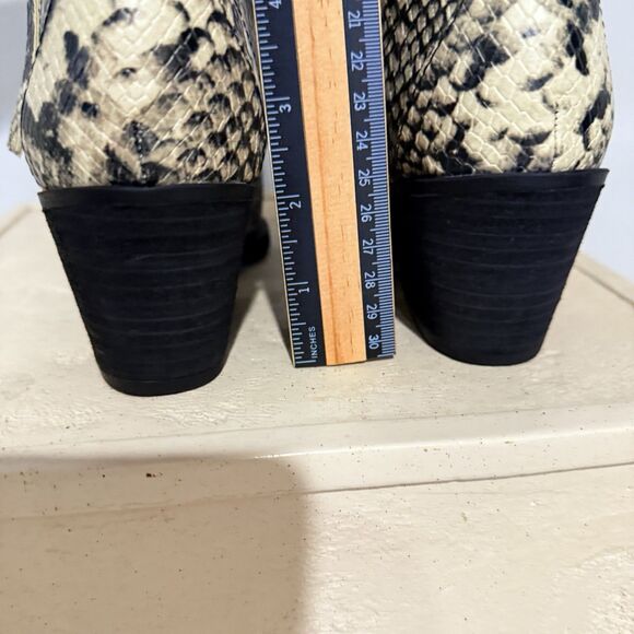 Sam Edelman Whistler Studded Snakeskin Pointed Double Zip Western Booties Sz 6.5 - Picture 11 of 11